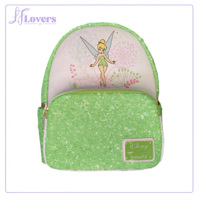 Load image into Gallery viewer, Loungefly Disney Tinkerbell Sequin Mini Backpack
